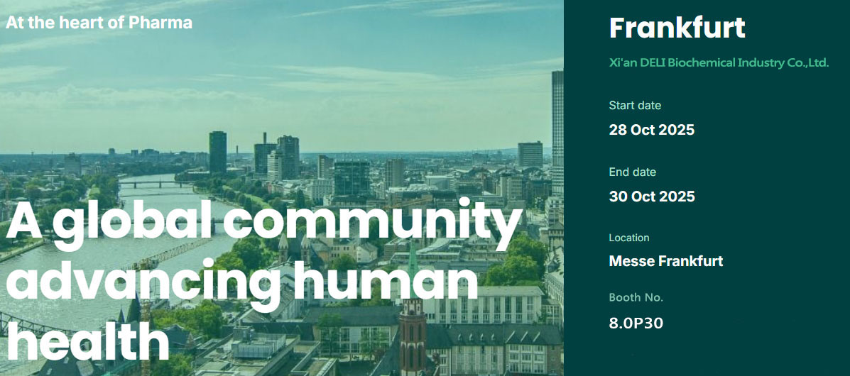 Xi'an Deli Biochemical näyttelyyn CPhI Europe 2025 -tapahtumassa Frankfurtissa, Saksassa