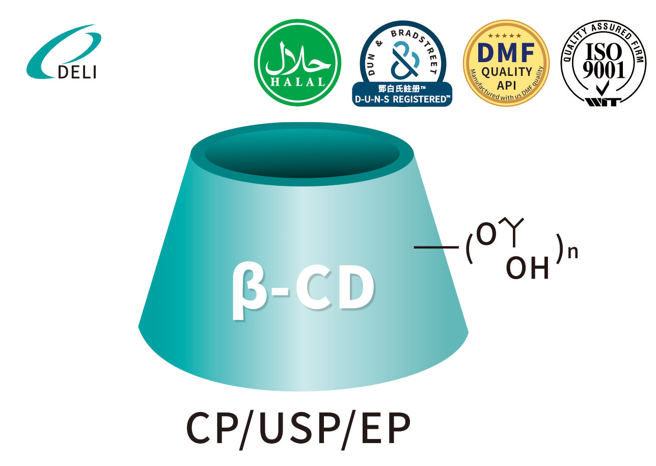 Hydroksipropyyli betadex HPBCD CAS 128446-35-5 Pharma-luokan syklodekstriini